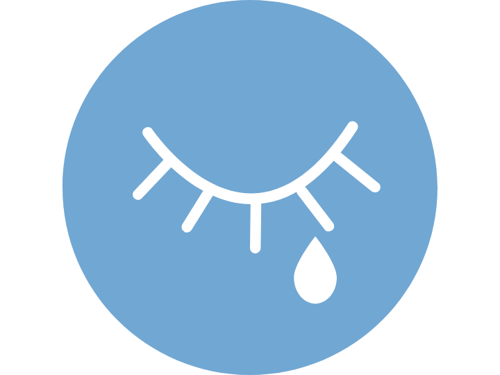 涙があふれる・涙目